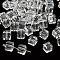 K9 Glass, Imitation Austrian Crystal Beads, Grade AAA, Faceted, Cube, Clear, 5~5.5x5~5.5x5~5.5mm(size within the error range of 0.5~1mm), Hole: 0.7~0.9mm