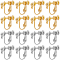 28Pcs 2 Colors 316 Stainless Steel Clip-on Earring Findings, Mixed Color, 13.5x17x5mm, 14pcs/color