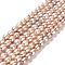 Natural Cultured Freshwater Pearl Beads Strands, Rice, Grade AA, Bisque, 8~9x6.5~7mm, Hole: 0.7mm, about 43~44pcs/strand, 14.17~14.37''(36~36.5cm)