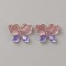 Luminous Resin Cabochons, Glow in the Dark, Nail Art Decoration Accessories, Butterfly, Pink, 8x10x3mm