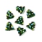 Handmade Lampwork Beads, Christmas Tree, Bumpy, Green, 17x14.5x7.5mm, Hole: 2mm, about 20pcs/strand, 13.78''(35cm)