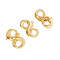 Brass Double Opening Lobster Claw Clasps, Infinity, Light Gold, 13x8.5x3mm