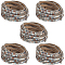 5pcs Imitation Leather Cords, Flat, Light Sky Blue, 8x2mm, about 1.53 yards( 1.4m)/pc