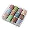 12 Rolls 12 Colors Polyester Cord, for Jewelry Making, Mixed Color, 0.5mm, 24 Gauge, about 20m/roll, 1 roll/color