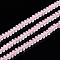 Natural Rose Quartz Beads Strands, Dyed, Rondelle, 4~5x2mm, Hole: 0.8mm, about 150pcs/strand, 14.96''(38cm)