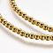 Electroplate Non-magnetic Synthetic Hematite Beads Strands, Grade A, Round, Golden Plated, 3mm, Hole: 1mm, about 161pcs/strand, 15.7 inch
