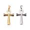 304 Stainless Steel Big Pendants, Ankh Cross, Mixed Color, 65x37x4.5mm, Hole: 11x8mm