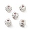 Brass Micro Pave Cubic Zirconia Beads, Long-Lasting Plated, Rack Plating, Cube, Pink, 8x8x7.5mm, Hole: 3.5mm