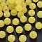 Imitation Jelly Acrylic Beads, Faceted, Round, Yellow, 12x11.5mm, Hole: 1.8mm, about 560pcs/500g