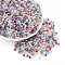Baking Paint Glass Seed Beads, Round, Mixed Color, 4~4.5x3~4mm, Hole: 0.9~1.2mm, about 4500~6250pcs/pound