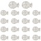 40Pcs Alloy Beads, Fish, Silver, 9x12x6mm, Hole: 2.5mm