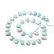 Natural Amazonite Beads Strands, Top Drilled Beads, Faceted, Teardrop, 12~12.5x8.5~9x4~5mm, Hole: 0.8mm, about 32pcs/strand, 14.9 inch~16.1 inch(38~41cm)