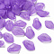 Transparent Frosted Acrylic Pendants, Petaline, Blue Violet, 24x17x4mm, Hole: 1.8mm