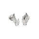 925 серьги-гвоздики из стерлингового серебра с прозрачным кубическим цирконием EJEW-Q032-01A-P-4