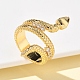 Латунные микро проложить пальцев кольца кубического циркония RJEW-Z101-01G-02-1