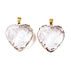 Подвески из светло-золотого латунного стекла GLAA-N001-24-2
