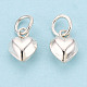 925 стерлингового серебра подвески сердца STER-T008-32S-04-1