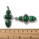 Синтетического малахита подвески G-Q158-04J-3