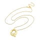 Женские ожерелья с подвеской в виде буквы из латуни и пластика в виде жемчуга NJEW-U017-01G-17-3