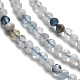 Природные Аквамарин бисер нитей G-RM2025-A17-3mm-B-4