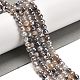 Гальванические нити круглых бусин из натурального ботсванского агата G-L598-A03-01-1