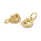 Латунные микро проложить кубического циркония подвески KK-M273-02G-G-2