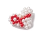 Подвески в форме сердца из стеклянных бусин PALLOY-MZ00546-3