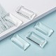 Прозрачные стеклянные кабошоны прямоугольник GGLA-R025-38x19-8