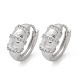 Серьги-кольца из латуни с прозрачным фианитом EJEW-Q014-21P-2