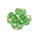 5 шт. прозрачные стеклянные бусины зеленого цвета PALLOY-JF04465-02-4