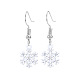Серьги-подвески из эмалевого сплава со снежинками FS-WGD9918-17-1