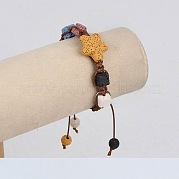 Браслеты из плетеных бусин из окрашенных натуральных лавовых камней для женщин YA1396-3