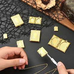 15шт 3 стиля латунные подвески-медальоны&nbsp;FIND-CJ0004-73