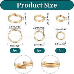 3 шт. 3 стиля латунных разъемных колец FIND-NB0004-96