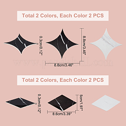 8 шт. 4-х стильные подставки для колец из ПВХ RDIS-GA0001-01