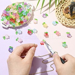 90шт 9 цвета стеклянные подвески&nbsp;PALLOY-CJ00057