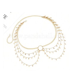 Богемный стиль латунный диск подвеска многослойные цепи для талии живота для сексуального бикини FS-WGE1625-01