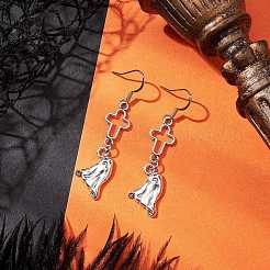 Серьги с подвесками из сплава EJEW-JE05978