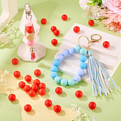 50шт пищевые экологически чистые силиконовые бусины&nbsp;SIL-TA0002-89C