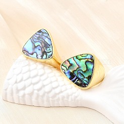 Латунные манжеты в стиле океана для женщин RJEW-F184-18G