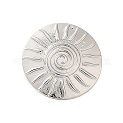 Большие плоские круглые кольца из солнечного сплава с открытыми манжетами для женщин&nbsp;LS-RJEW-U006-04P