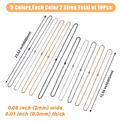 10 шт. набор из 10-х цепочек из нержавеющей стали 304 для женщин&nbsp;NJEW-FH0001-06