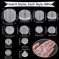 180 шт. 6 вида пластиковых гаек для ушей и подушечек для сережек KY-SP0001-36