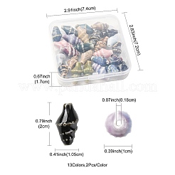 26шт 13 цвета фарфоровые бусины ручной работы PORC-FS0001-28