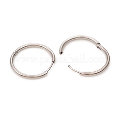 Серьги-кольца Huggie Hoop из нержавеющей стали 201 EJEW-L250-01M-P