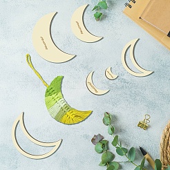 8 шт. 8 стильных деревянных кольца-кольца макраме для изготовления поделок DIY-WH0545-007