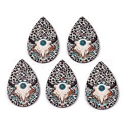 Большие подвески из липы с односторонним принтом WOOD-TAC0021-09