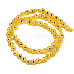 Ручной Millefiori стеклянные плоские круглые нити бисера LK-P010-01