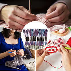 10 моток двухслойной полиэфирной нити для вышивания&nbsp;OCOR-CY0002-99C