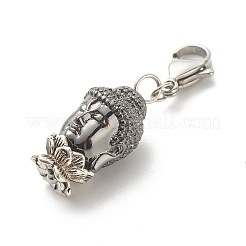 Латунные подвески в виде головы будды HJEW-JM00576